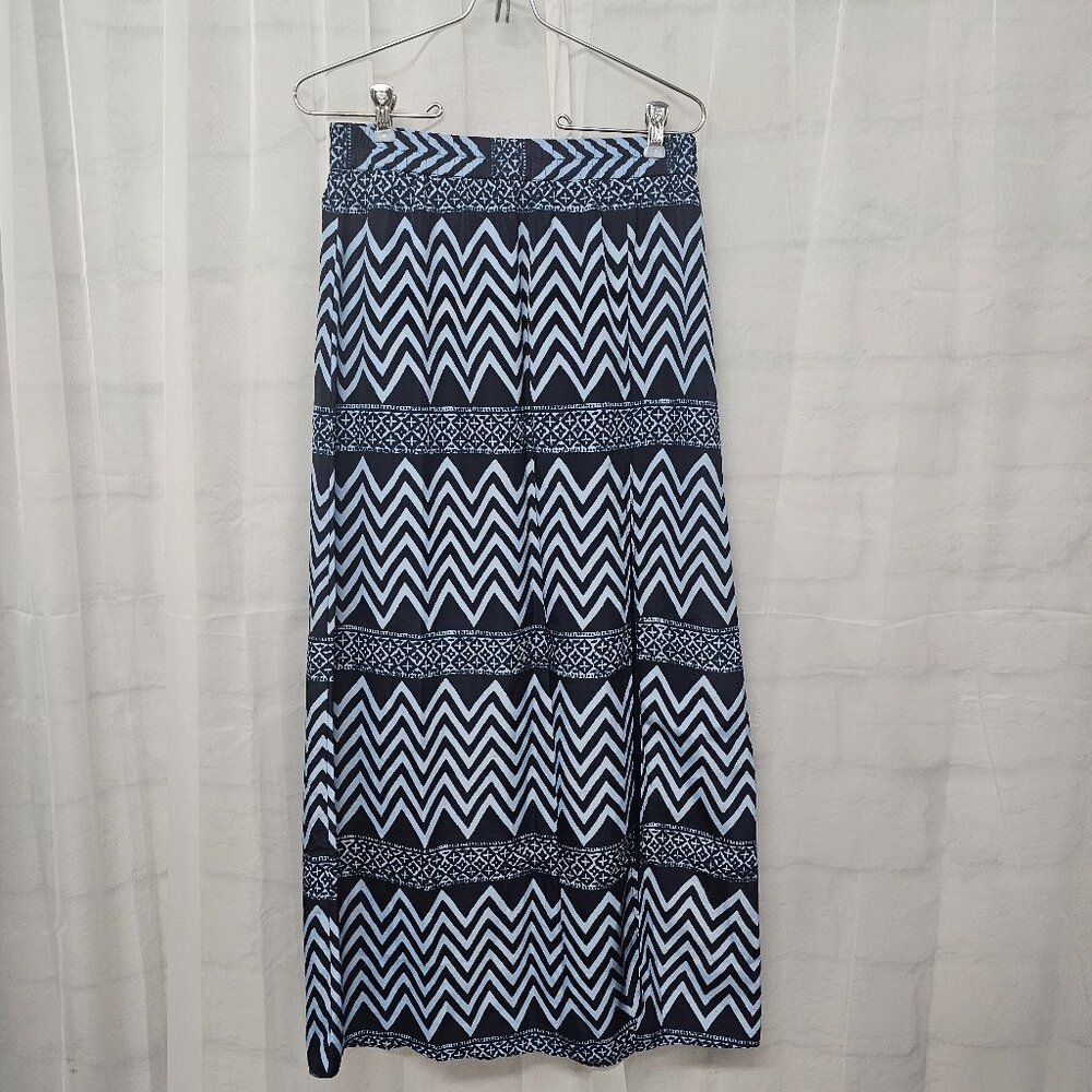 Michael Kors Skirt Midi Blue Aztec Boho Festival Casual XS - Picture 1 of 8